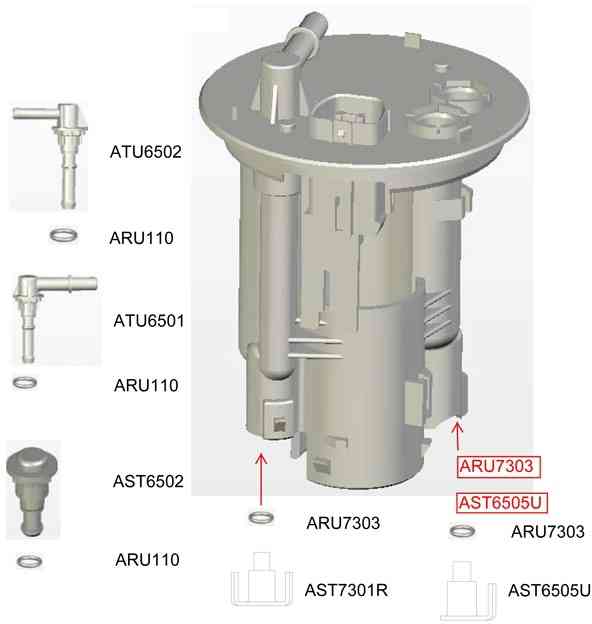 Купить запчасть AZUMI - FST23505U FST-23505U Фильтр топливный (элемент)