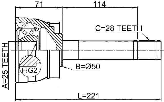 Купить запчасть JIKIU - JC22067 ШРУС ПРИВОДА