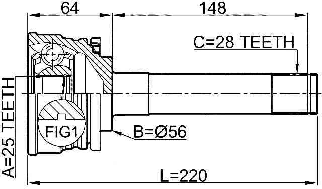 Купить запчасть JIKIU - JC23014 ШРУС ПРИВОДА