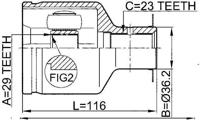 Купить запчасть JIKIU - JC23039 ШРУС ПРИВОДА