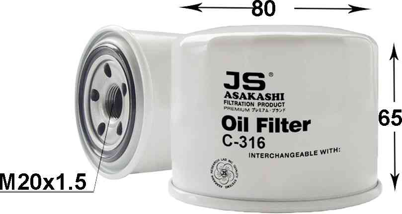 Купить запчасть JS - C316J C316J Фильтр масляный