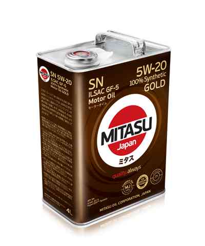 Купить запчасть MITASU - MJ1004 Масло моторное MITASU GOLD SN 5w20 4л синтетическое для бензиновых двигателей MJ100 (1/6) Япония