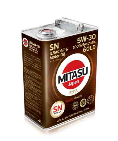 Купить запчасть MITASU - MJ1014 Масло моторное MITASU GOLD SN 5w30 4л синтетическое для бензиновых двигателей MJ101 (1/6) Япония