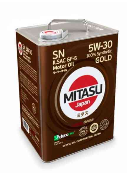 Купить запчасть MITASU - MJ1016 Масло моторное MITASU GOLD SN 5w30 6л синтетическое для бензиновых двигателей MJ101 (1/4) Япония