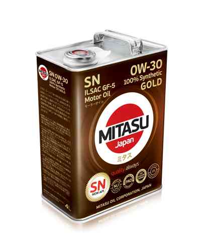 Купить запчасть MITASU - MJ1034 Масло моторное MITASU GOLD SN 0w30 4л синтетическое для бензиновых двигателей MJ103 (1/6) Япония