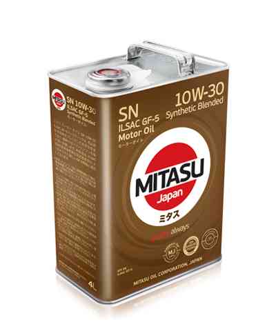 Купить запчасть MITASU - MJ1214 Масло моторное MITASU SN 10w30 4л п/синтетическое для бензиновых двигателей MJ121 (1/6) Япония