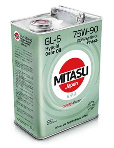Купить запчасть MITASU - MJ4104 Масло трансмиссионное MITASU 75w90 4л синтетическое MJ410 (1/6) Япония