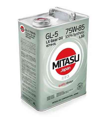Купить запчасть MITASU - MJ4154 Масло трансмиссионное MITASU LX GEAR OIL GL-5 75w85 4л синтетика MJ415 (1/6) Япония