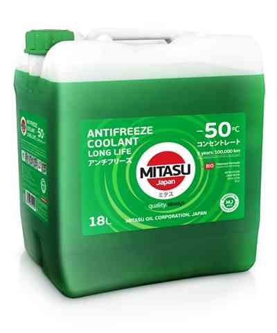 Купить запчасть MITASU - MJ65218 Антифриз MITASU GREEN LONG LIFE ANTIFREEZE/COOLANT -50C 18л MJ-652 Япония