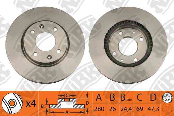 Купить запчасть NIBK - RN1231V RN1231V Диск тормозной