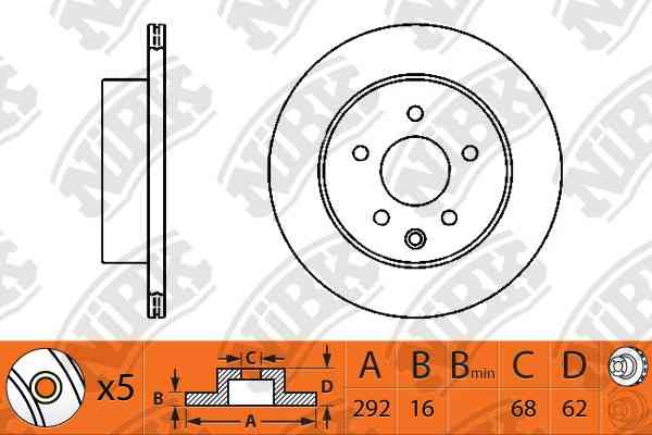 Купить запчасть NIBK - RN1234V RN1234V Диск тормозной