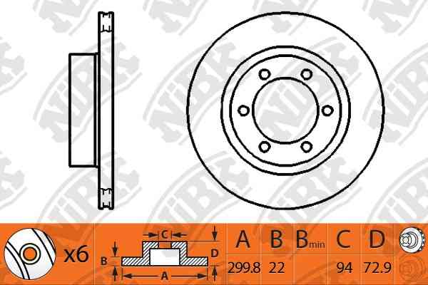 Купить запчасть NIBK - RN1249V RN1249V Диск тормозной