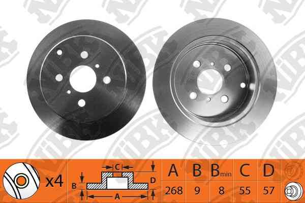 Купить запчасть NIBK - RN1308 RN1308 Диск тормозной