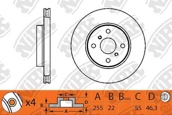 Купить запчасть NIBK - RN1309V RN1309V Диск тормозной