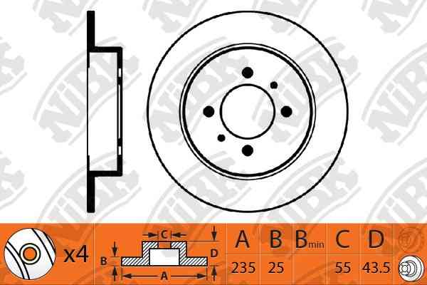 Купить запчасть NIBK - RN1311V RN1311V Диск тормозной