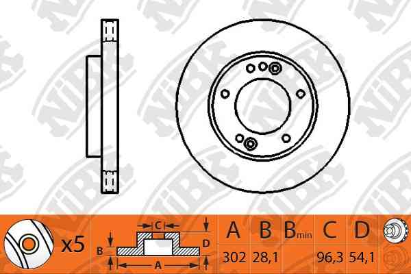 Купить запчасть NIBK - RN1313V RN1313V Диск тормозной