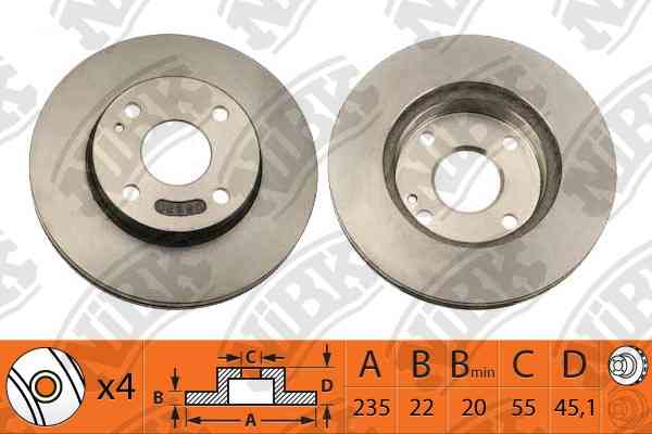 Купить запчасть NIBK - RN1315V RN1315V Диск тормозной