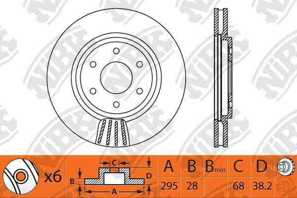 Купить запчасть NIBK - RN1317V RN1317V Диск тормозной