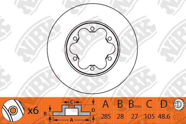 Купить запчасть NIBK - RN1330V RN1330V Диск тормозной