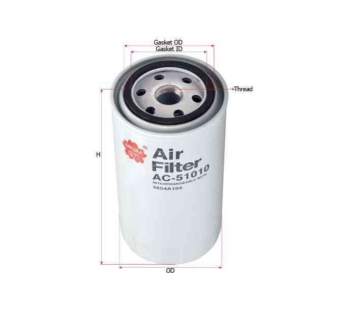 Купить запчасть SAKURA - AC51010 AC51010 Воздушный фильтр-осушитель