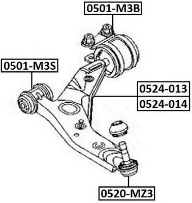 Купить запчасть ASVA - 0520MZ3 Опора шаровая