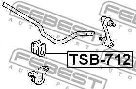 Купить запчасть FEBEST - TSB712 TSB-712 Втулка заднего стабилизатора Febest