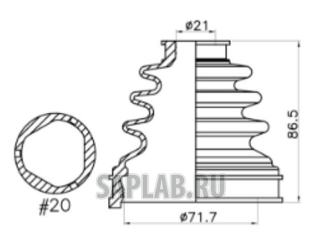 Купить JIKIU CD29018 Пыльник ШРУСа