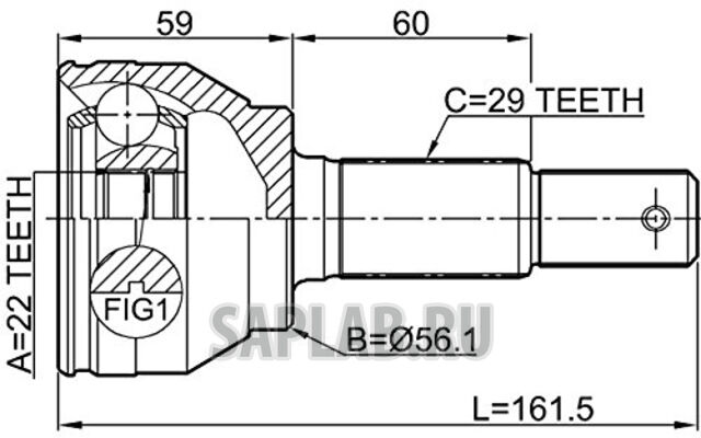 Купить запчасть JIKIU - JC22126 ШРУС ПРИВОДА