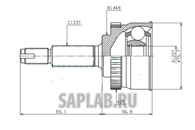 Купить запчасть JIKIU - JC22138 ШРУС ПРИВОДА