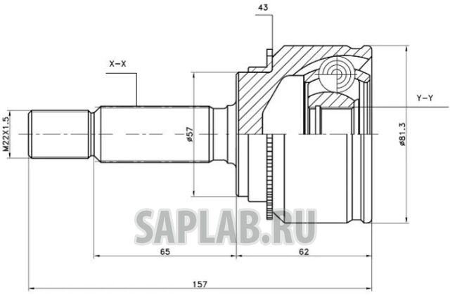 Купить запчасть JIKIU - JC23022 ШРУС ПРИВОДА