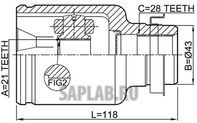 Купить запчасть JIKIU - JC25084 ШРУС ПРИВОДА