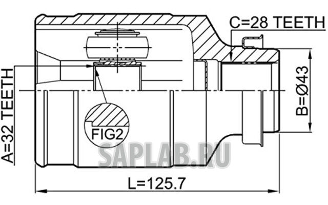 Купить запчасть JIKIU - JC25086 ШРУС ПРИВОДА