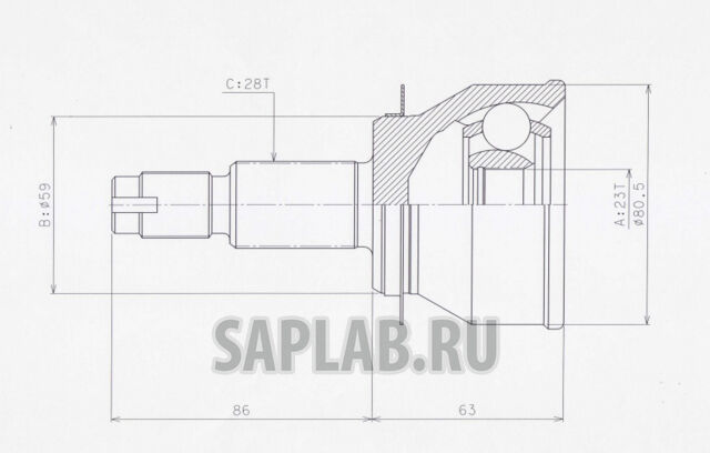 Купить запчасть JIKIU - JC25092 ШРУС ПРИВОДА