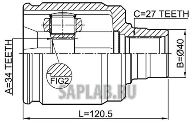 Купить JIKIU JC28057 ШРУС ПРИВОДА