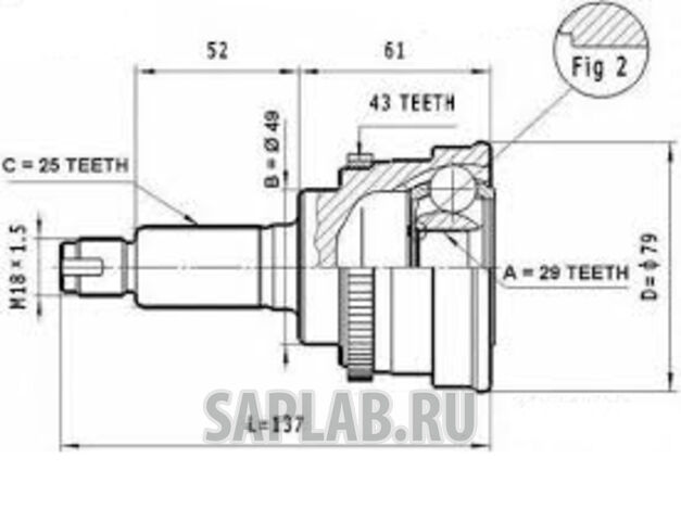 Купить запчасть JIKIU - JC29032 ШРУС ПРИВОДА