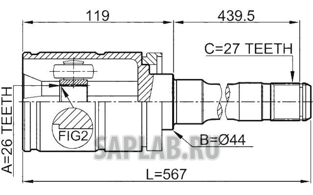 Купить запчасть JIKIU - JC32011 ШРУС ПРИВОДА