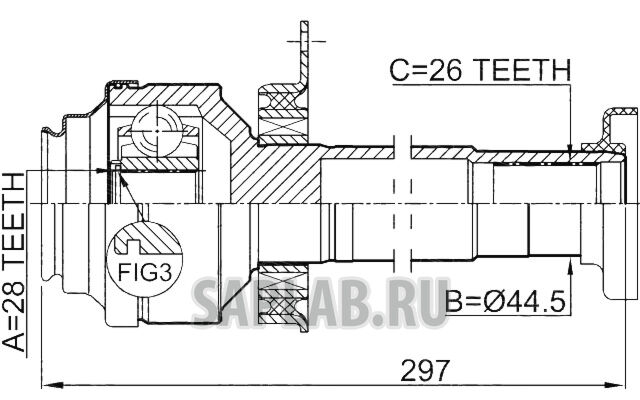 Купить запчасть JIKIU - JC33039R ШРУС ПРИВОДА