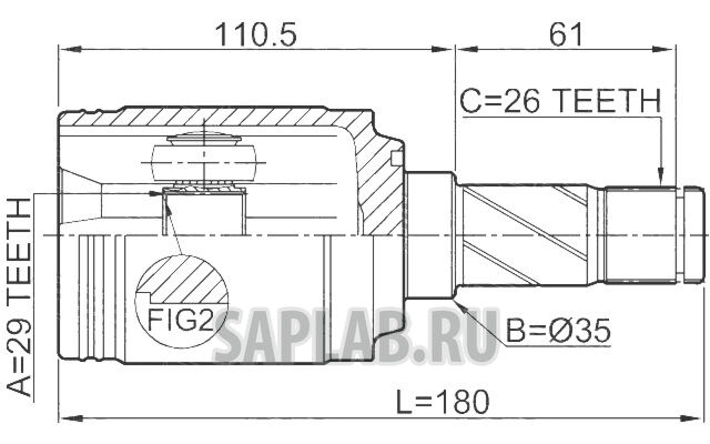 Купить запчасть JIKIU - JC45009 ШРУС ПРИВОДА