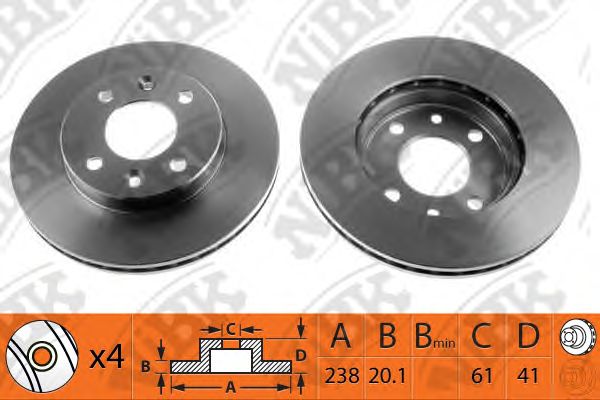 Купить запчасть NIBK - RN1002 Диск тормозной NiBK RN1002