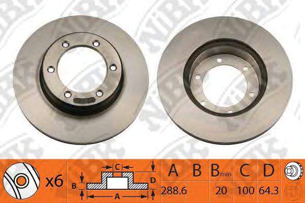 Купить запчасть NIBK - RN1005 Диск тормозной NiBK RN1005