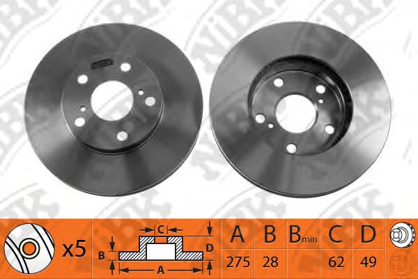 Купить запчасть NIBK - RN1009 Диск тормозной NiBK RN1009