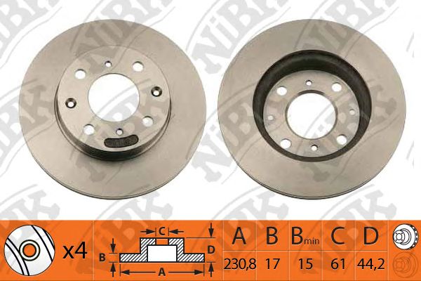 Купить запчасть NIBK - RN1024 Диск тормозной NiBK RN1024