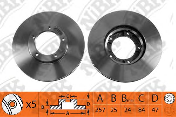 Купить запчасть NIBK - RN1026 Диск тормозной NiBK RN1026