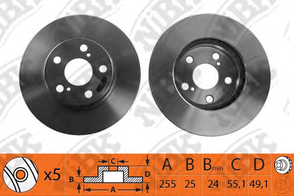 Купить запчасть NIBK - RN1058 Диск тормозной NiBK RN1058