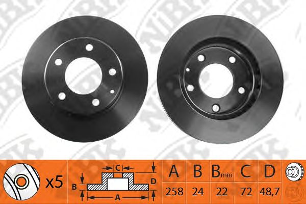 Купить запчасть NIBK - RN1061 Диск тормозной NiBK RN1061