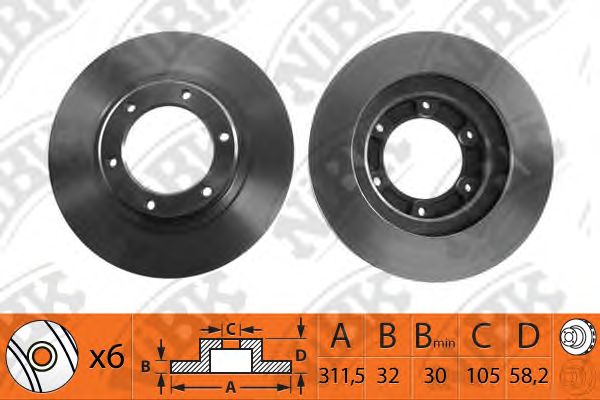 Купить запчасть NIBK - RN1066 Диск тормозной NiBK RN1066