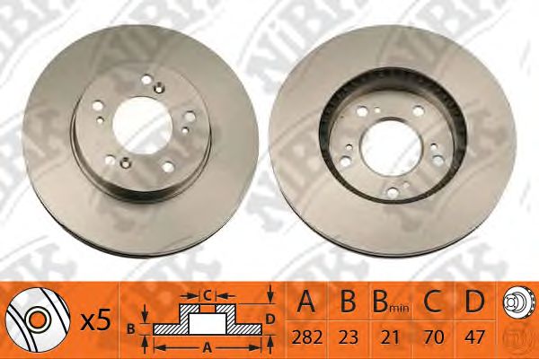 Купить запчасть NIBK - RN1104 Диск тормозной NiBK RN1104