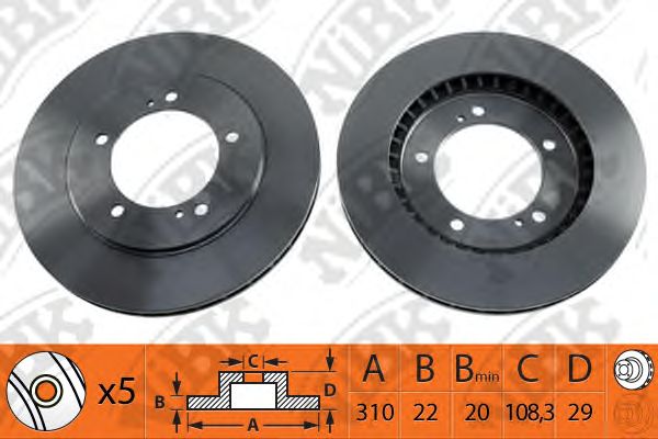 Купить запчасть NIBK - RN1140 Диск тормозной NiBK RN1140