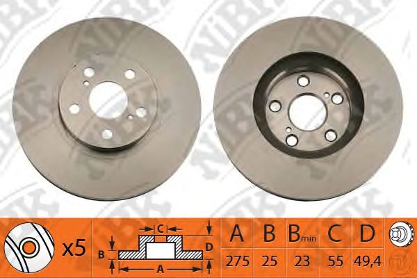 Купить запчасть NIBK - RN1142 Диск тормозной NiBK RN1142