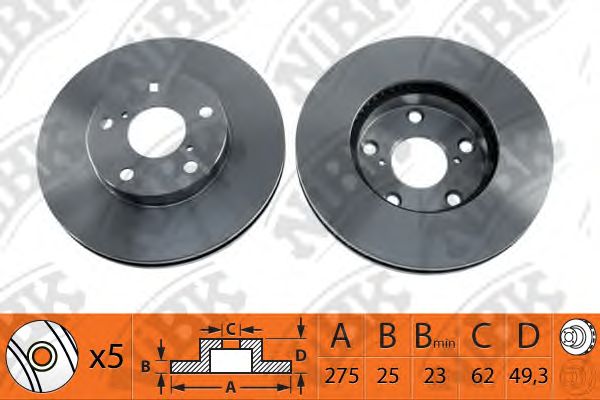Купить запчасть NIBK - RN1143 Диск тормозной NiBK RN1143